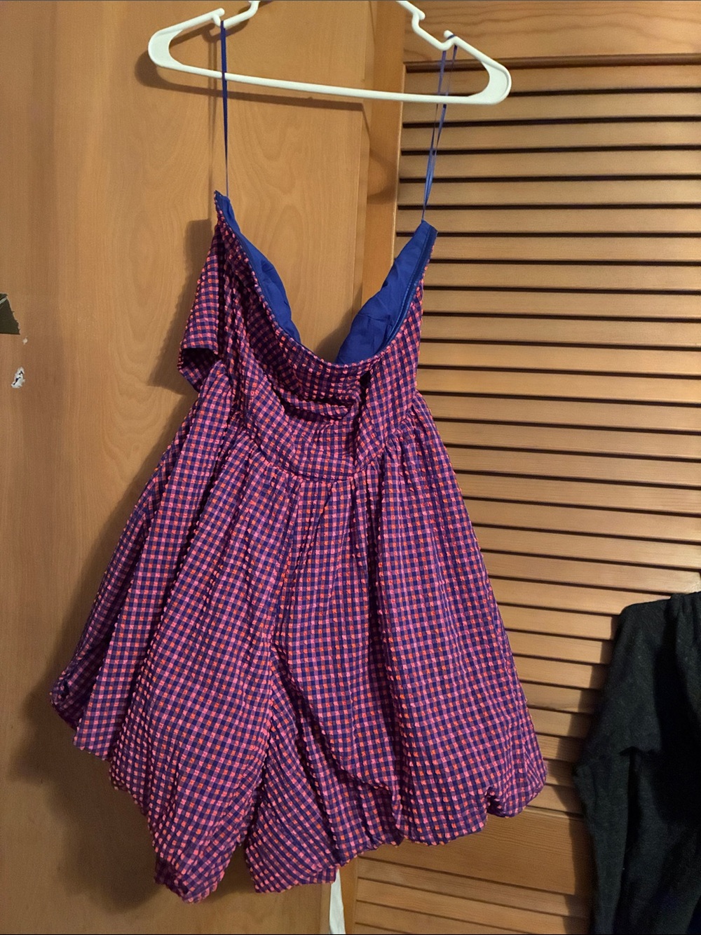 Girls Purple & Pink Checked Party Dress
